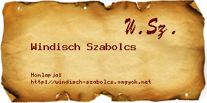 Windisch Szabolcs névjegykártya